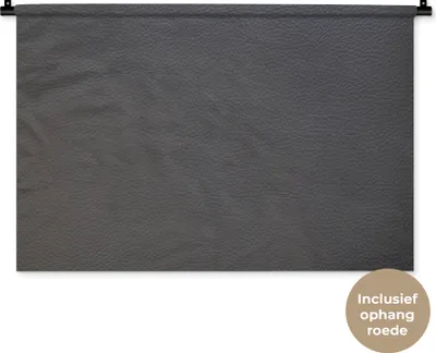 Produktbild von MuchoWow® Wandteppich Wandbehang Leder - Strukturiert - Leder-Optik - Grau 90x60 cm Tapisserie Dekoration Wandtuch - Wandskulpturen - Bildteppich