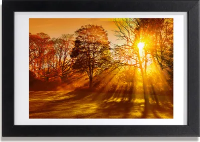 Produktbild von Bild 30x20 MDF-Rahmen, Wandkunst Sonnenuntergang