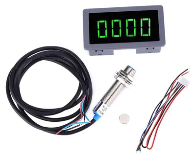 Digitaler Drehzahlmesser 4-stellig LED 10-9999 U/min DC 8-24V