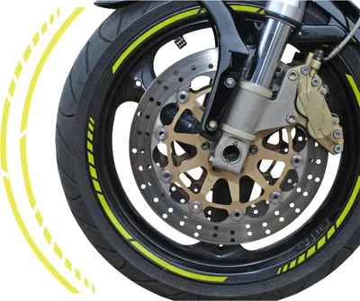 Immagine prodotto di PIN Striping design del cerchio Racing Neon Yellow per moto