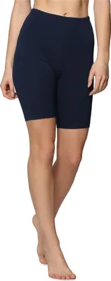 Image de Leggings courts en coton pour femme Bellivalini BLV50-157 (bleu marine, taille L)