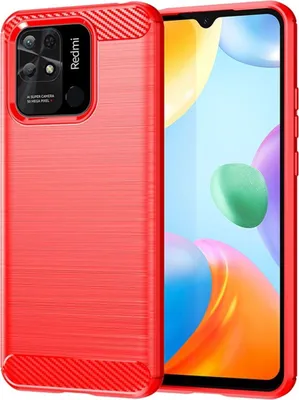 Produktbild von König Design Hülle kompatibel mit Xiaomi Redmi 10 C Kunststoff Soft Handyhülle - Handy Case Rot