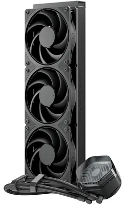 Produktbild von Cooler Master MasterLiquid ATMOS Stealth Series, Flüssigkeitskühlung, 12 cm, 0 RPM, 2400 RPM, 127,6 m³/h, Schwarz