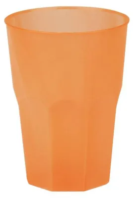 Produktbild von 432 Mehrweg Becher orange Plastikbecher 300ml Wiederverwendbar Frost bunt