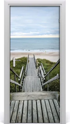 Produktbild von Tulup Türaufkleber 95x205 cm Dekorative Aufkleber Selbstklebend Wasserdichte Tapete Abnehmbar Schlafzimmer Wohnzimmer Wohnkultur - Weg zum Strand