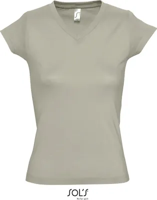 Obrázok produktu pre SOLs 11388 | Dámske tričko s výstrihom do V Moon Ladies T-Shirt - Farba: Khaki - Veľkosť: L