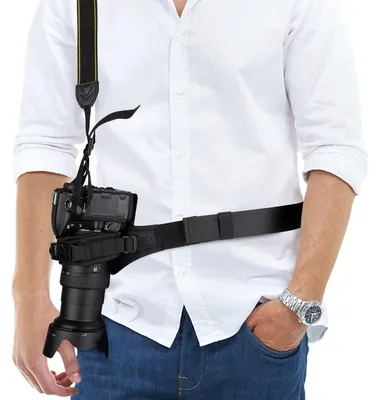 Produktbild von Kameragurt Kameragurtband Schultergurt - Verstellbar - Schnellverschluss - Schwarz - Für DSLR und Spiegelreflexkamera