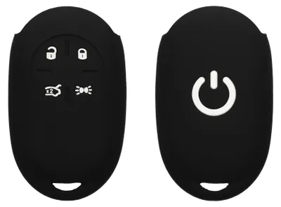 Produktbild von kwmobile Schlüsselhülle für Fiat 500E 4-Tasten Autoschlüssel Hülle - Autoschlüssel Schlüssel Hülle aus Silikon - Schlüsselschutz Gehäuse in Schwarz