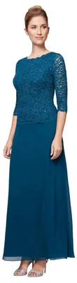 Produktbild von Alex Evenings Damen Long Mock Dress with Full Skirt (Petite and Regular Sizes) K