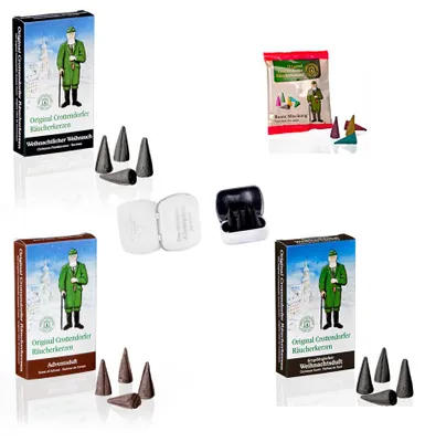 Produktbild von Crottendorfer Räucherkerzen - 3er Set - Adventsduft/Weihn. Weihrauch/Erzgebirgischer Weihnachtsduft - mit 4 Haamitkerzle in Dose - Größe M (Standard)