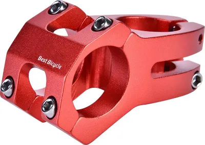 Produktbild von 31,8 mm Mountainbike-Lenker aus Aluminiumlegierung mit festem Vorbau, Fahrradzubehör (rot)