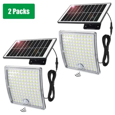 Obrázok produktu pre Solárne svietidlá, snímač pohybu, odolný proti poveternostným vplyvom, 2 ks s zakriveným povrchom