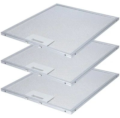 Obrázek produktu pro 3 kusy kovových filtrů do digestoře, rozměry 305 mm x 267 mm, snadno se čistí
