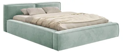 Image de Selsey Tilves Slim - Lit Tapissé 180x200 avec Tiroir de Lit et Sommier, Velours, Vert sauge