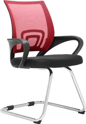 Produktbild von CLP Freischwinger Eureka mit Netzbezug und Armlehnen rot