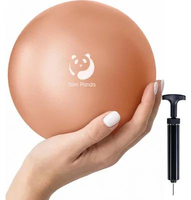 Productafbeelding van Pilates bal mini - 15 tot 17 cm - Matte antiburst gymnastiekbal met pomp - Yogabal