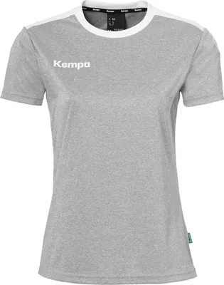 Produktbild von Kempa Trainings-T-Shirt Emotion 27 Women Unisex 2005124_01 dark grau melange/weiß XL