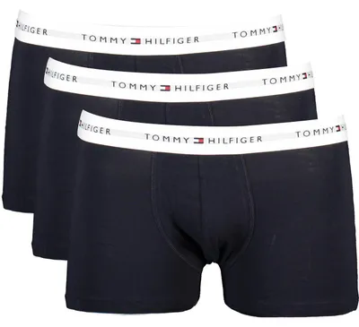 Produktbild von Herren Boxershorts Schwarz im Dreierpack aus Baumwolle, Logo-Bund