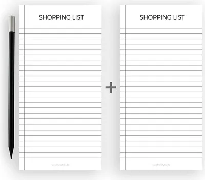 Produktbild von Friendly Fox Einkaufsliste magnetisch - Shopping to do listen block - 2x Magnetblock Kühlschrank mit 50 Einkaufszettel &. Magnetstift - Kühlschrankblock (Doppelpack SchwarzWeiss)