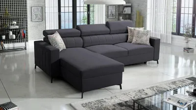 Produktbild von Ecksofa Beth I Mini mit Schlaffunktion und Stauraum für Bettzeug für das Moderne Wohnzimmer