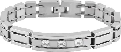 Produktbild von Akzent Gliederarmband aus Edelstahl in silberfarbig