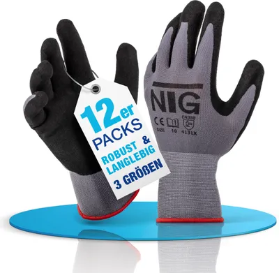 Produktbild von Arbeitshandschuhe Handschuhe Montagehandschuhe 12 Paar Garten Schutzhandschuhe 8