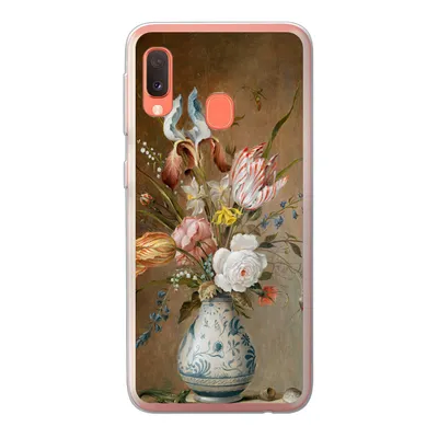 Produktbild von MuchoWow® Handyhülle Schutzhülle Hülle für Samsung Galaxy A20e Stilleben mit Blumen - Balthasar van der Ast - Alte Meister Silikon Softcase Handy Hülle - Abdeckung