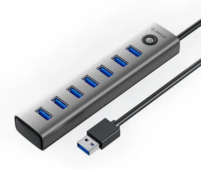Obrázok produktu pre Orico Hub Cl7U-U3 7X Usb-A 3.0 + Usb-C 5V/3A 1M