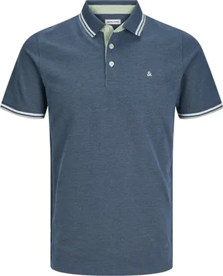Produktbild von JACK & JONES Polo Shirt Kurzarm Uni Hemd JJEPAULOS Pique Baumwolle Größe: L