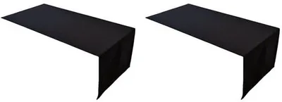 Obrázok produktu pre Čierne bavlnené obrusy 30 x 100 cm, balenie po 2 ks