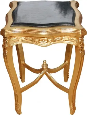 Produktbild von Casa Padrino Barock Beistelltisch mit Marmorplatte Viereckig Gold Mod2  62 x 43 cm - Antik Stil