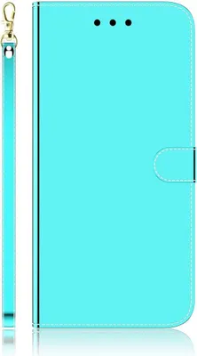 Produktbild von König Design Hülle kompatibel mit Motorola Moto G22 Kunstleder Handyhülle - Handy Case Minzgrün