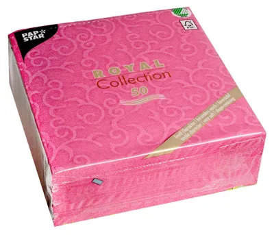 Image de PAPSTAR Servietten "ROYAL Collection Casali" fuchsia