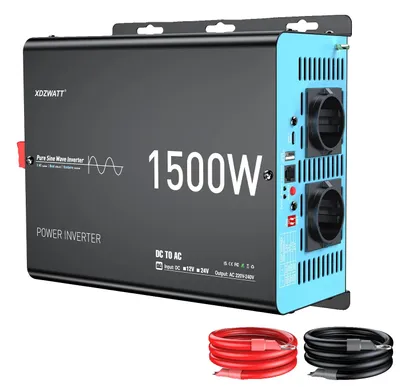 Productafbeelding van Omvormer, DC-naar-AC-omzetting, hoge efficiëntie, 24V 1500W (3000W piekvermogen)