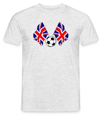 Produktbild von Spreadshirt England Flaggen | England Fußball Männer T-Shirt, XXL, Grau meliert