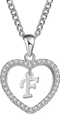 Produktbild von Elegante Halskette Buchstabe F/Silber für Damen KP5163