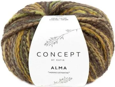 Obrázok produktu pre Katia Alma 302 Brown/Ochre/Green Pletacia priadza