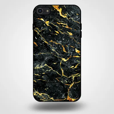 Produktbild von Smartphonica Handyhülle für iPhone 7/8 mit Marmordruck - TPU-Hülle mit Marmor-Design - Gold Schwarz