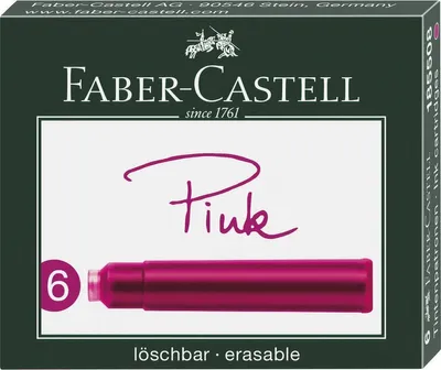 Produktbild von FABER-CASTELL Tintenpatronen Standard pink 6er