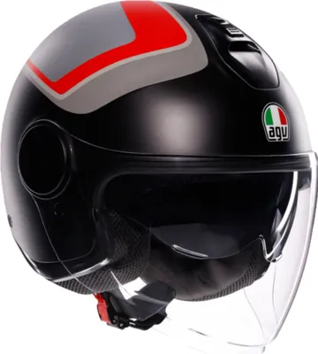 Image de AGV Eteres Scaglieri Jethelm, gris/rot, XS (53/54)