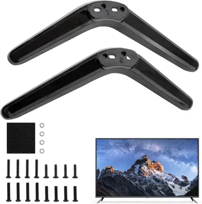 Produktbild von Universal TV-Ständer, TV-Ständerbeine passend für 32-55" LCD Fernseher und Plasma-Flachbildschirme, TV-Standfüße, ohne Bohren, Schwarz