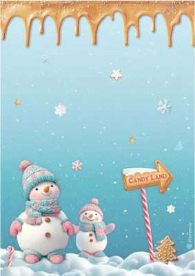 Immagine prodotto di Carta di riso per decoupage, formato A4 - Natale dolce - Pupazzo di neve - Stamperia