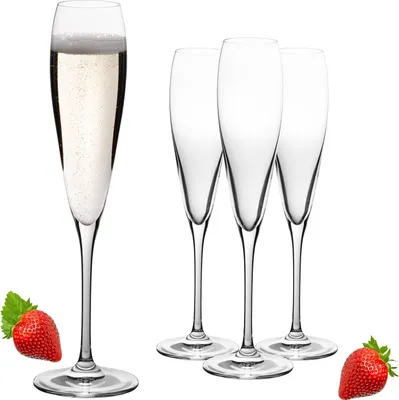 Produktbild von IMPERIAL Hohe Sektkelche 140ml (max. 192ml) "Paris" Set 4-Teilig Sektgläser aus Crystalline Glas Spülmaschinenfest