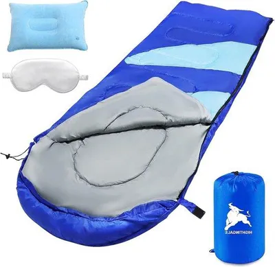 Immagine prodotto di Sacco a pelo da viaggio impermeabile | 4 stagioni | Per bambini, ragazzi e adulti | Ideale per escursioni, viaggi, trekking e campeggio.