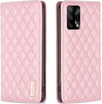 Produktbild von OPPO A74 4G Hülle, Elegant Bookstyle Flip Leder Kartenfächer Schutzhülle mit Ständer für OPPO A74 4G F19 4G Pink