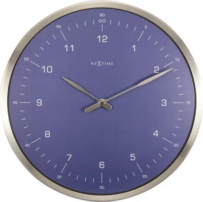 Obrázek produktu pro Nástěnné hodiny NeXtime ø 33 cm '60 Minutes' modrá