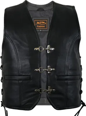 Produktbild von Lederweste Bikerweste Motorrad Kutte Biker Chopper Clubweste Rockerweste Custom(M)