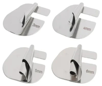 4 Rollsaum-Nähfüße 3-6 mm, Edelstahl, für Nähmaschinen
