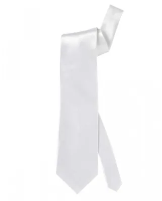 Produktbild von Weiße Satin Krawatte als Kostümzubehör für Karneval, Schlagermove & Motto Party