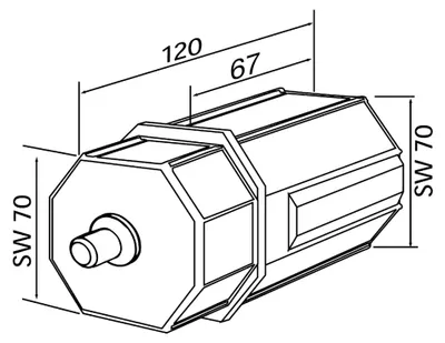Produktbild von Rademacher Walzenkapsel SW70 Kunststoff Einsteckl. 67mm